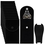 MySHUCE 12Pcs Velvet Watch Pouch Watch Bag with Snap Button Pre-Cut Gaskets