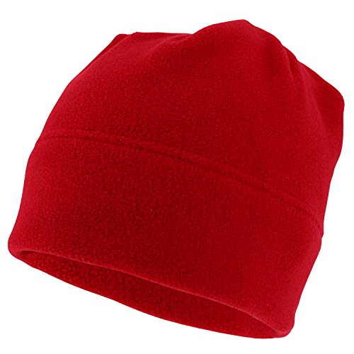 Armycrew Stretch Fleece Beanie Hat - Red