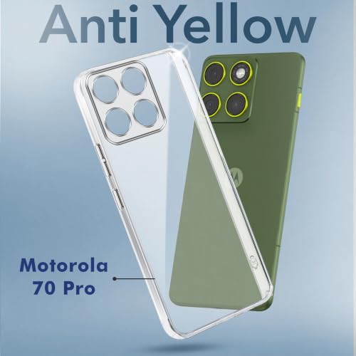 Image of DIZORO Compatible with Motorola Moto Edge 70 Pro /Edge 70 Pro Plus 5G Back Cover Case Clear,[ Anti Yellow ][Military Grade Protection] Hard PC Back Cover Transparent