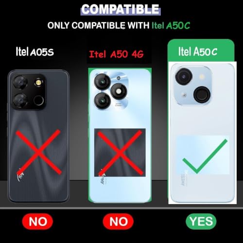 Image of COVERBLACK Soft Rubber Silicon Clear Case Back Cover Compatible for Itel A50C 4G - Transparent