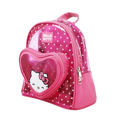 Bioworld Hello Kitty Heart 10" Pink Polka Dot Women's Mini Backpack3