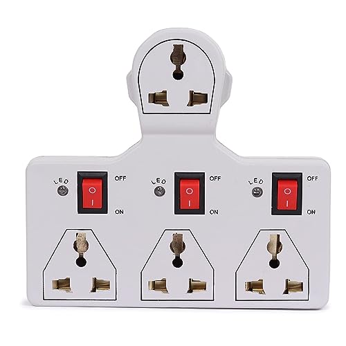 Image of 4 Universal Socket 3 Switch Multi Plug Extension Board /Multiplug