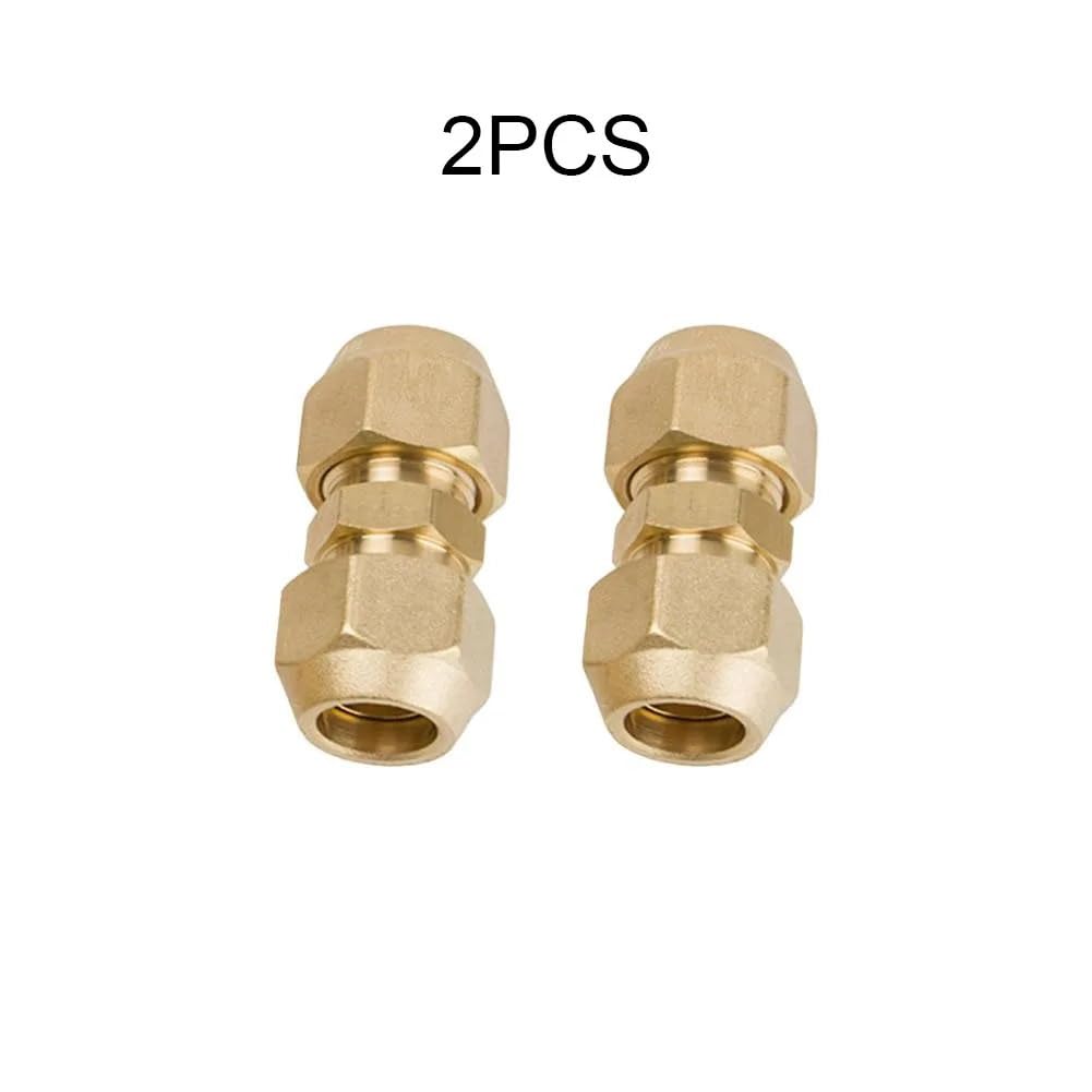 Acoplador de unión de tubo 2 juntas de tubería cobre, junta abocardada conexión rápida 5/8 pulgadas, conector extensión CA 1/2 pulgada(1/2inch)