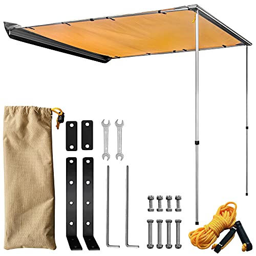 All-Top Vehicle Awning 6.6'X8.2' Rooftop Pull-Out Retractable 4X4 Weather-Proof Uv50+ Side Awning For Jeep/Suv/Truck/Van #TOP2