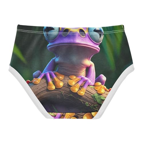 Funny Purple Frog Girls Underwear Toddlers 2t Cotton Little Girl Panties Designer Underpants Briefs2