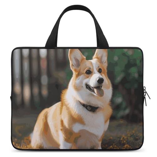 Housse ordinateur portable 15" antichoc protégez votre PC des chutes motif Corgi