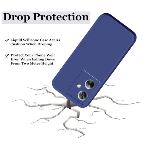 Image of A rtistque Liquid Silicone Back Cover Case for Oppo A79 5G Shockproof TPU Soft Flexible with Camera Protection - Blue