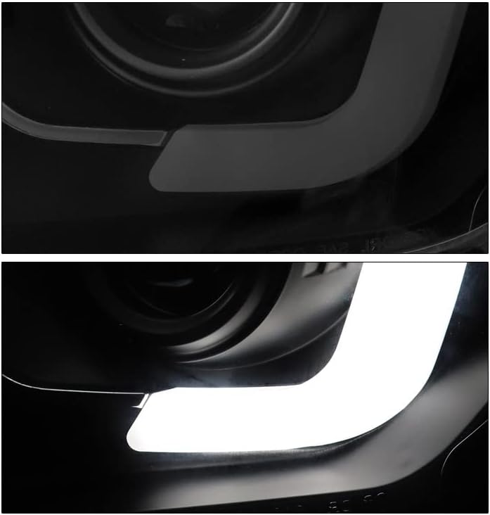 Miniatura 6 de Faros delanteros de proyector de tubo LED negrohumo para Toyota Tundra Pickup 2014-2019