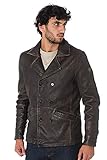 Gipsy Herren Lederjacke Butch LANTV W im Vintage-Look (XL, Antic Brow)