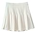 Price comparison product image Yasong Women Girls Short High Waist Pleated Skater Tennis Skirt School Skirt Uniform with Inner Shorts White UK 8