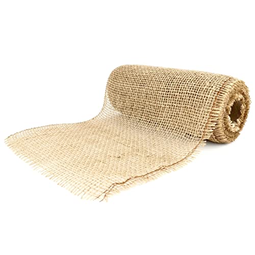 D.RECT Toile de Jute Rouleau Brun 20x500cm - Ruban Jute Naturel pour la Fleuristerie et la Décoration - Rouleau Toile de Jute Les Emballages Cadeaux