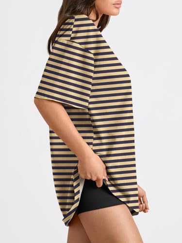 Image of Trendy Queen Womens Oversized T-Shirts Short Sleeves Workout Tops | Casual Summer Gym Tees Plus Size Fashion Clothes 2026