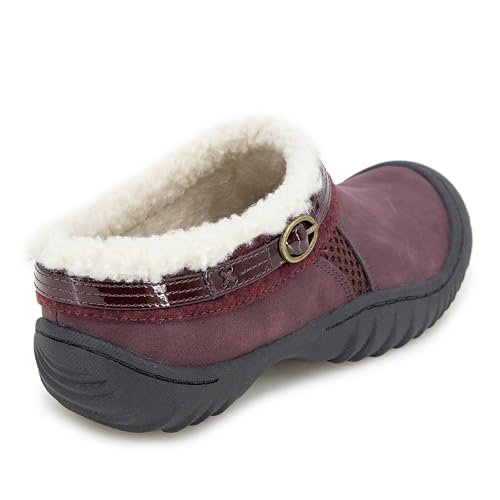 JBU Women's Ginger Faux Shearling Lined Slip On Casual Comfort Mule3