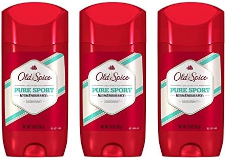 Old Spice Deodorant for Men Pure Sport Scent High Endurance 3 Ounce (Pack of 3)