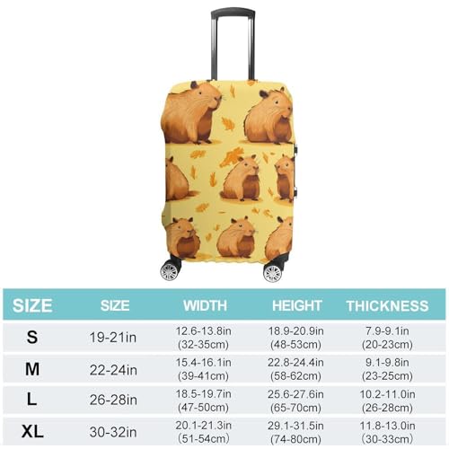 Capybara Luggage Cover Suitcase Protector Travel Baggage Covers for Men Women L2