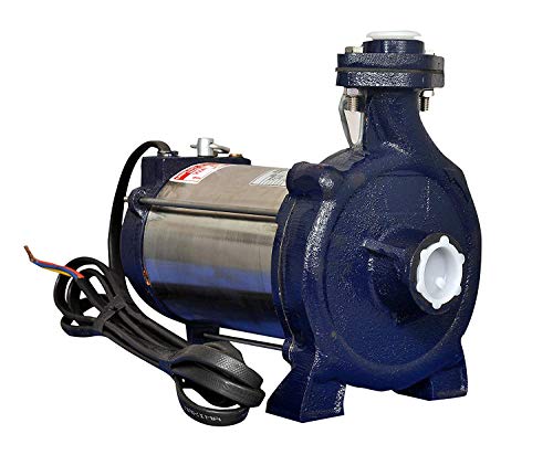 Image of Lakshmi 1 HP Open-Well Submersible Pump With Panel Board (100 Feet), Blue