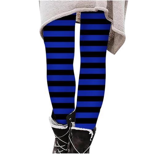 Girls Athletic Striped Leggings Stretchy Seamless Elastic High Waisted Funny Soft Dance Tights for Kids 3-8 Years