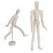 VANKER Maniquí movible de Madera Ajustables, Humanos Figura Modelo,Base y Cuerpo Flexible...