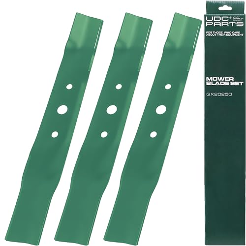 UDC Parts GX20250 Mower Blades Replacement for John Deere 48 Inch GY20568 GX20819 L120 L130 Scotts L2048 L2548 / 3 Pack High Lift