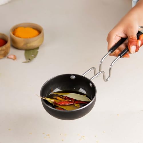 Image of Thalippu Karandi for Induction Stove Tadka Pan with Induction Base Flat Heavy Base Steel Handle