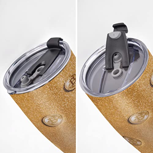 Wmeyiseyiy Moneda de acero inoxidable con purpurina de 900 ml, taza térmica de viaje, botella de café con tapa… - Imagen 5