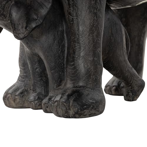 Figura decorativa Elefante de polystone gris 20 x 7 x 13 in miniatura 4