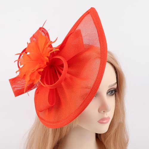 Image of DRESHOW Women Fascinator Hats Tea Party Hat Vintage Pillbox Hat Headband for Cocktail