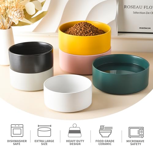 Welloyed Keramik-Hundenapf, 20,3 cm, klassischer Futternapf für mittelgroße und große Rassen, robuster, rutschfester Hundenapf, lebensmittelechtes Steingut, spülmaschinen- und mikrowellengeeignet,