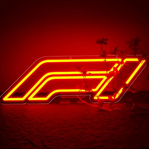 Image of Large Racing Neon LED Sign for Man Cave, Bar, Garage, Wall Decor, Sports Theme, 7.3 x 23.6 Inch