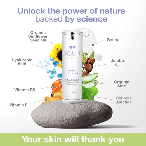 YOUN Beauty Retinol Eye Cream by Plastic Surgeon Dr. Anthony Youn | Paraben-Free Night Eye Cream with Liposomal Retinol & Hyaluronic Acid | Under Eye Cream for Hydration and Skin Firming, 1 Fl Oz - Image 3