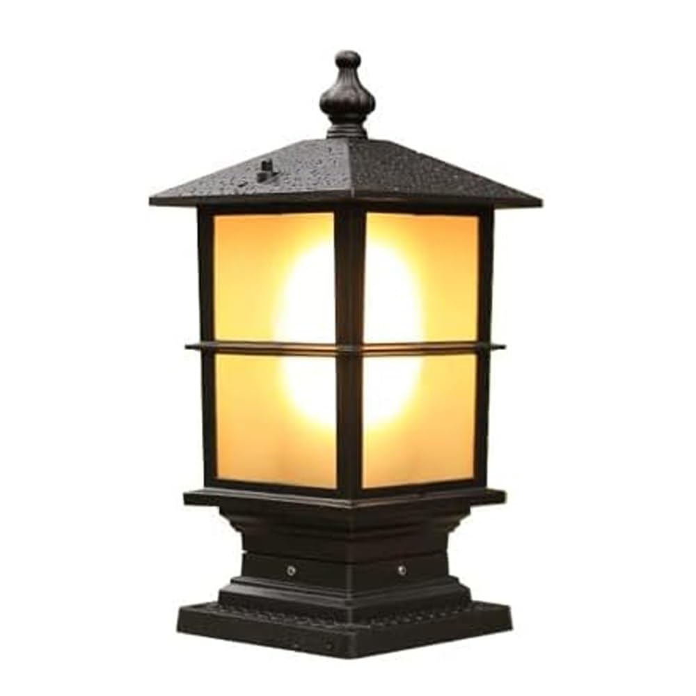 GTHTUHFD 14Inch Modern Post Cap Lights, Square Column Lighting, Outdoor Deck Fence Lamp For Garden Patio Pathway Driveway