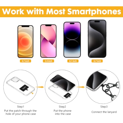 Image of Icycay Phone Lanyard Crossbody Strap Neck Adjustable Teacher Women Axolotls | for Cell Phone Case Keys ID Badges, Anti Theft, Multifuctional, Cute Phone Holder, Travel Hiking Essential Accessories, Gifts