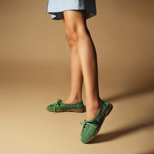 Image of Theater Kai Casual Sneakers in Suede for Women | Stylish Flat Lace-Up Shoes | Lightweight Comfortable Footwear with Cushioned Insole