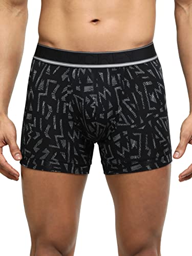 Image of Jockey HG30 Men Tencel Micro Modal Elastane Stretch Printed Trunk with Natural StayFresh Properties