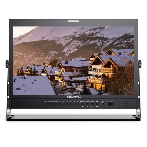 Image of FEELWORLD 21.5 Inch 1920x1080 4K HDMI 3G-SDI Input and Output Broadcast Production Monitor,Desktop Director Monitor with YPbPr, Video