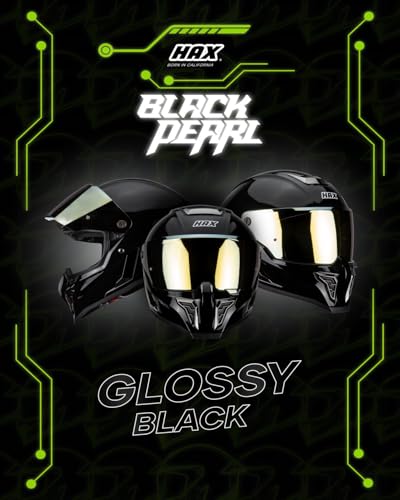 Image of HAX Full Face Motorcycle Helmet for Adult Men and Women, DOT & ECE 22.06 Certified - Powersports Advanced Ventilation Motocross Helmet for Motorbike Street Bike