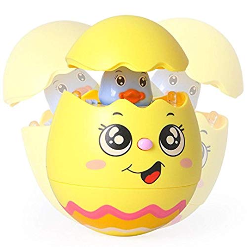Image of BLISSBORN Roly Poly Egg Music Tumbler /Wobbling Bell Visual Development Light & Sound Toy /Tumbler Doll Toy for 3 Months & Above - Multicolour (Pack of 1)