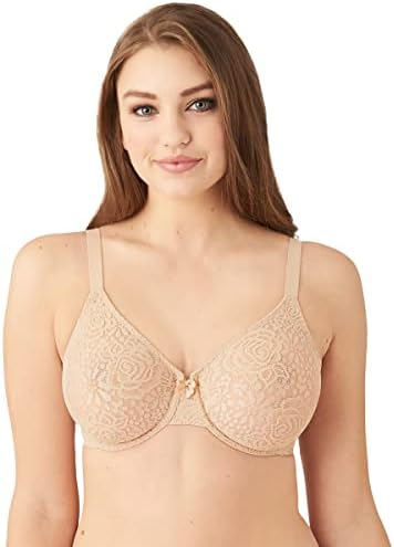 Wacoal Women's Halo Lace Underwire Bra, Natural Nude, 36D