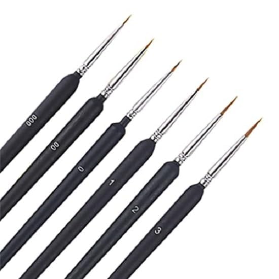 Image of Detail Paint Brushes Set with Triangular Handles,Miniature Brushes for Fine Detailing & Art Painting -Acrylic,Watercolor,Oil,Models,Figurine,Paint by Numbers Kit for Adults (Paint Brush 6 Pcs Set)