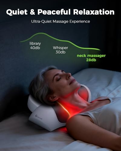 Upgraded 3-in-1 Neck Massager Pillow with Heat, Portable Cordless Neck Massager for Pain Relief Deep Tissue, Rechargeable Pillow Massager for Neck & Shoulder Relaxation at Home/Office/Travel - Image 6