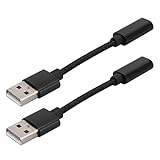 Yunir 2Pcs Mini Portable Typ-C USB-Adapter Buchse zu Stecker Elektronischer Transfer Telefonanschluss Verkabelung für Digital Headset Typ C Schnittstelle