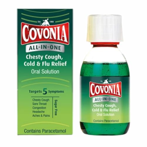 Covonia All-in-One Chesty Cough, Cold & Flu Relief Oral Solution, 160ml