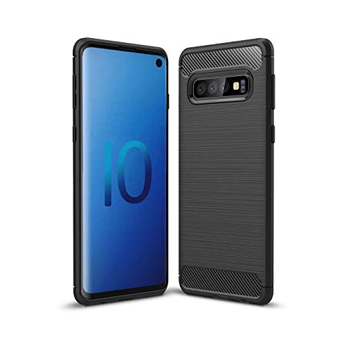 COVER CARBON LOOK IN MORBIDO SILICONE DI COLORE NERO A03s