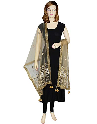 Dupatta Chunni Embroidery Mirror Scarf Net Work Shawl Hijab Head Wrap Party Wear Wedding Stole Gift For2