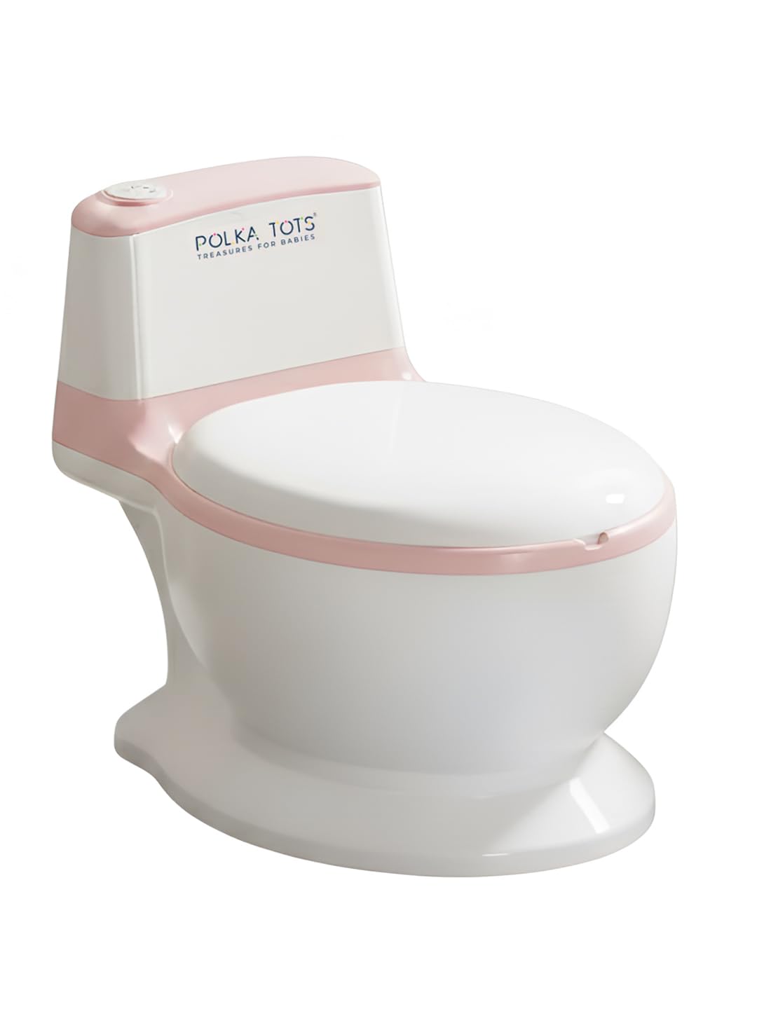 Polka Tots Fun Flush Kids Potty Seat with Flush Sound & Removable Bowl, Pink-image-28
