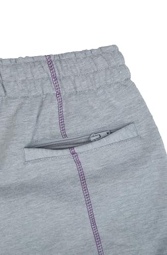 Cozy Heavyweight Fleece Sweatpants for Men - Special Stitching Cinch Bottom Pocket with Zipper3