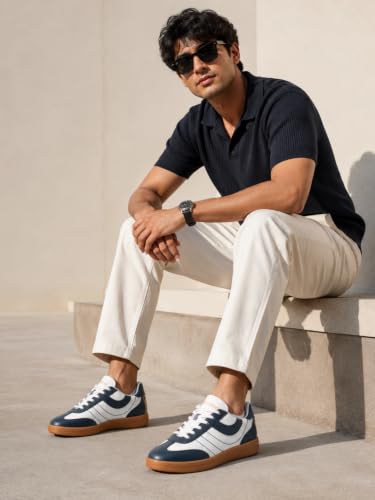 Image of By Sachin Tendulkar Unisex Nox Legacy Leather Sneakers | All Day Comfort