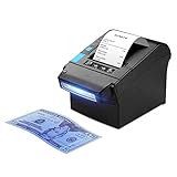 80MM Thermal Receipt POS Printer MUNBYN with US Dollar Currency Money Detector Professional Payment Machine for Home Business, Shop, Supermarket ESC/POS