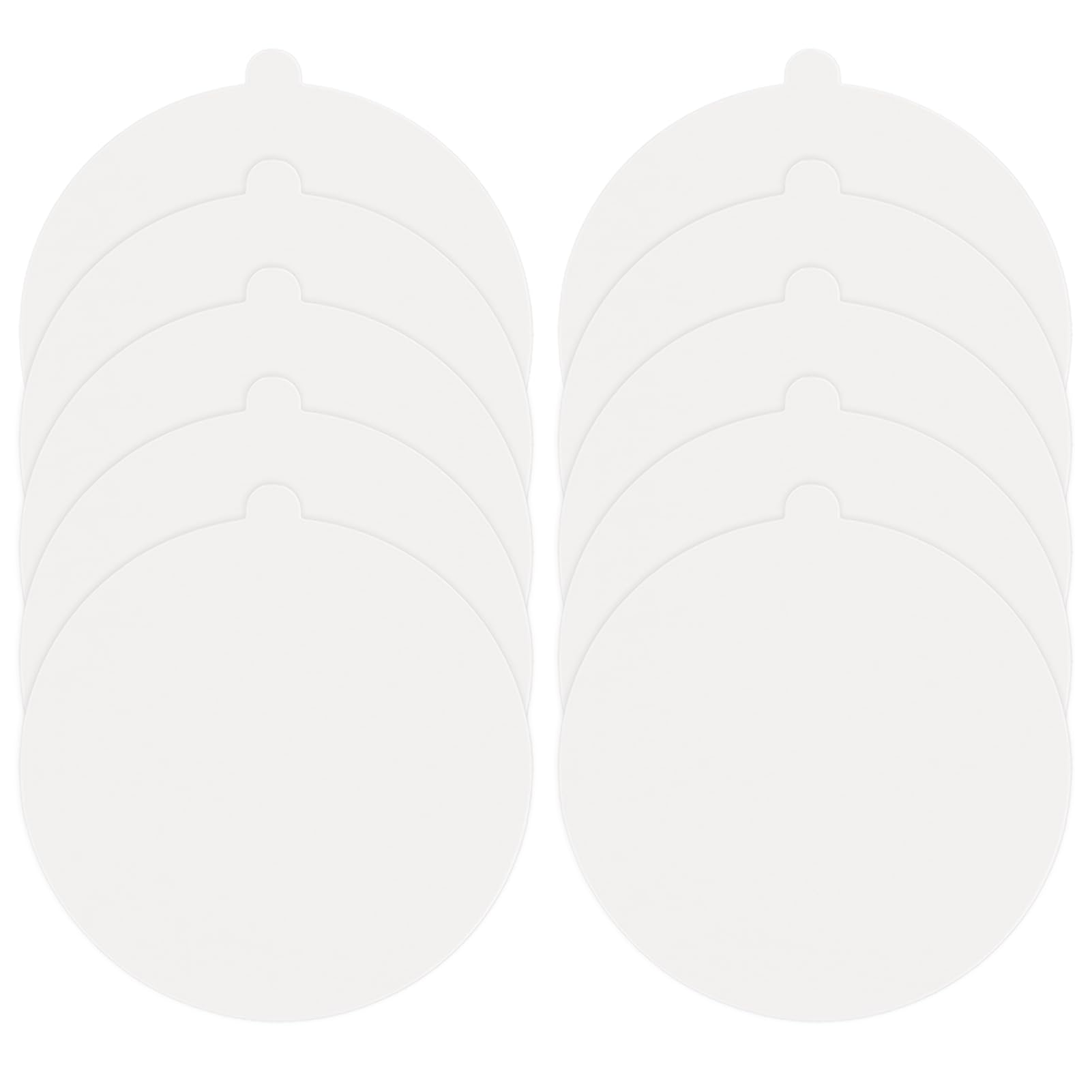 Flea Trap Sticky Sticker 10Pcs,18mm Sticky Paper Round Sticky Pads Flea Trap Refill for Non-Poisonous and Natural Flea Trap Refill Accessories Fit Living Room Bedroom Hallway Garden Home(White)