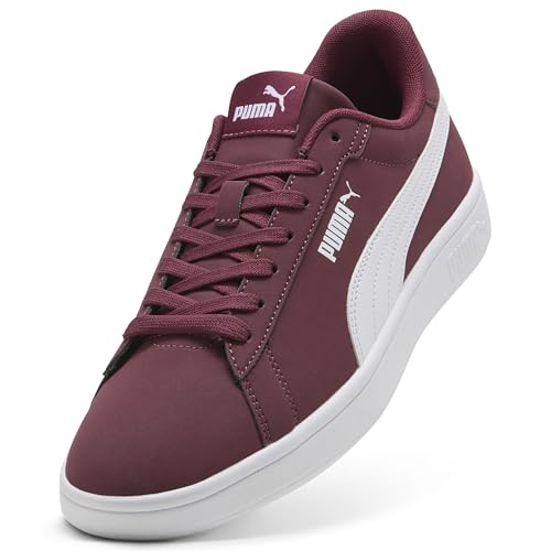 PUMA Unisex Yetişkin Puma Smash 3.0 Buck Spor Ayakkabı Ruby Shimmer-PUMA White 42.5